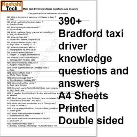 knowledge point taxi driver test